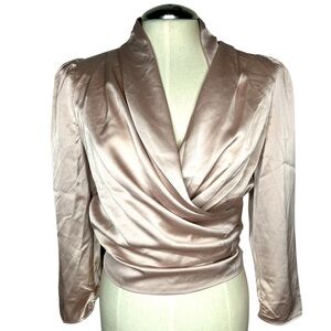 Lush champagne silky top. Size S